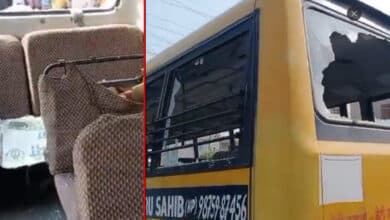 Stone Pelting Incident by Kanwariyas in Haryana: School Bus Attacked, Children Narrowly Escape