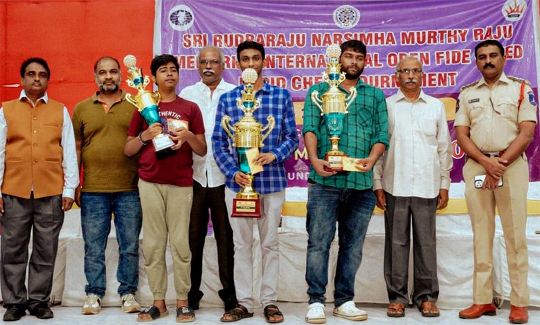 Nithin Babu Triumphs at Sri Rudraraju Narasimha Murthy Raju Memorial International FIDE Rapid Rating Chess Tournament