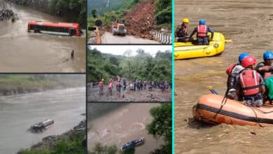 25 bodies recovered, 34 missing from two buses hit by landslides in Nepal