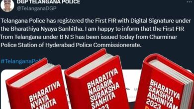 Telangana Police registers first FIR under new criminal law