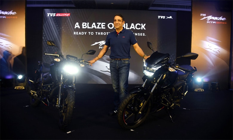 TVS Motor Company Launches 'A Blaze of Black' Dark Edition of TVS Apache 160 Series in Telangana