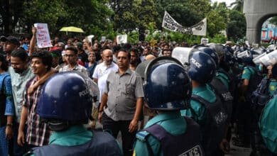 2 killed, 30 injured as protesters and ruling party supporters clash in Bangladesh