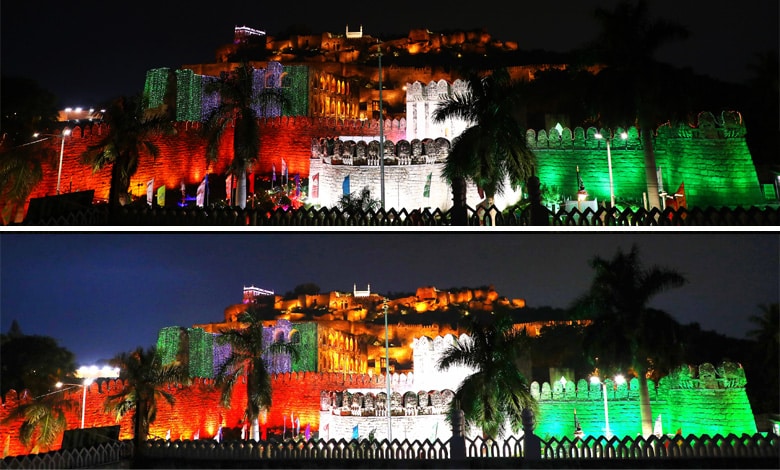 Telangana News | Golconda Fort Lit Up for Independence Day; CM Reddy to Hoist National Flag: Video