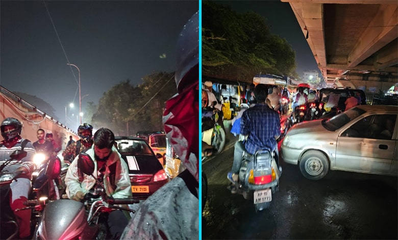 LANGAR HOUSE FLYOVERS Illegal Parking Under Langar House Flyover Causes Traffic Chaos Amidst Heavy Rains