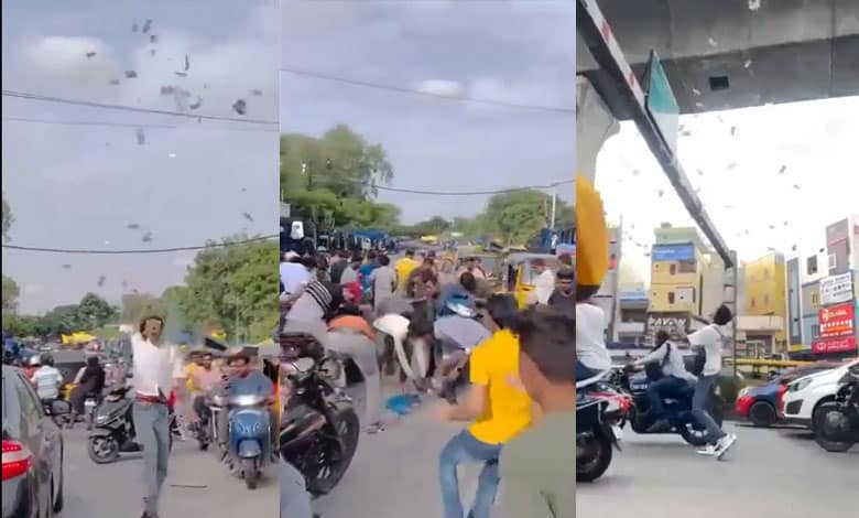 Hyderabad News | Viral Video of Money Toss in Traffic Triggers Public Safety Concerns, Netizens Demand Action