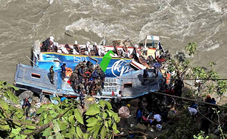 Several tourists from Maharashtra killed as bus plunges into Nepal river