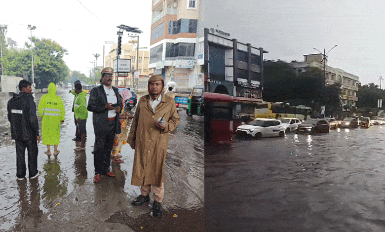 Hyderabad Rain | Waterlogging Causes Major Congestion Across Key Areas, Commuters Advised to Take Alternate Routes