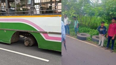 Telangana Shocker: Overloaded RTC Bus Loses Tires in Morapelli Blowout