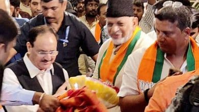 Mir Firasath Ali Baqri Welcomes National President J.P. Nadda During Hyderabad Visit