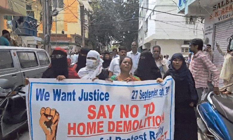 Langer House Rally: Musi River Victims Call for Immediate Rehabilitation Measures