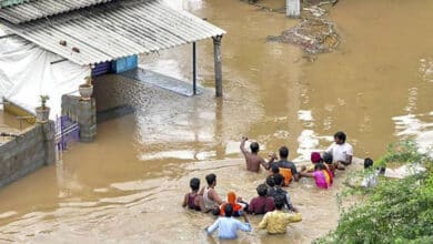 Train traffic remains disrupted due to floods in Telugu states