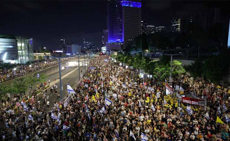 Half million people gather in Israel for rally in support of Gaza hostages