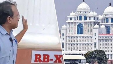 Hussain Sagar Buffer Zone: RB-X Markings on Secretariat and GHMC Buildings