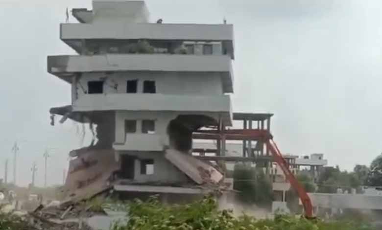 Building Demolition in Mancherial: BRS Leader's Structure Razed