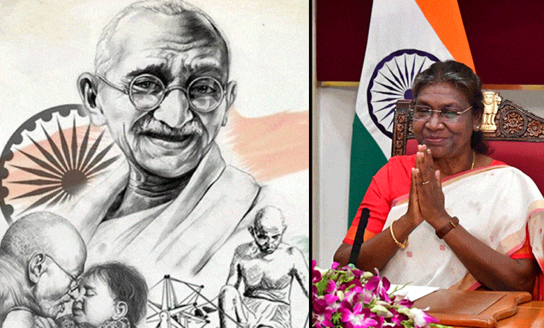 President Murmu pays tribute to Gandhi, Shastri on birth anniversary