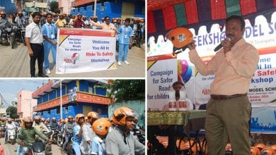 Road Safety Awareness Workshop Held at Deeksha Model School, Hyderabad; 152 Helmets Distributed