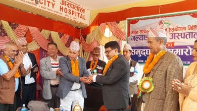 Inauguration of India built hospital building in Syangja