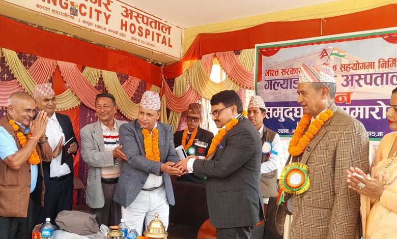 Inauguration of India built hospital building in Syangja