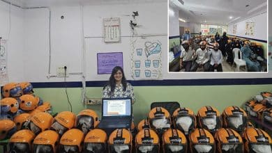 Road Safety Awareness Workshop Held at Haleema School, Helmets Distributed