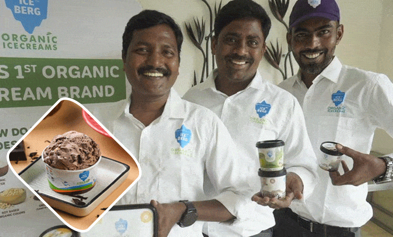 JD Lakshminarayana inaugurates organic ice cream outlet of Iceberg in Hyderabad