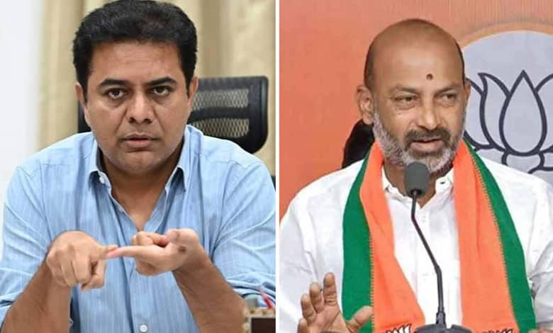 KTR slaps legal notice to Bandi Sanjay for defaming him