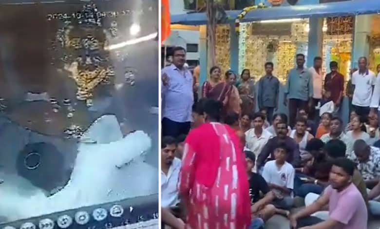 Tensions Rise After Idol Vandalized in Secunderabad Temple, Locals Protest