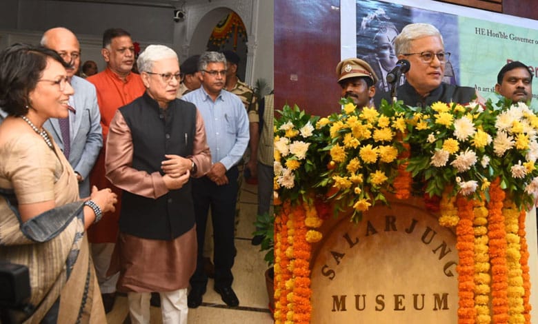 Telangana Governor Jishnu Dev Varma Inaugurates 'Diverse Voices' Art Exhibition at Salar Jung Museum