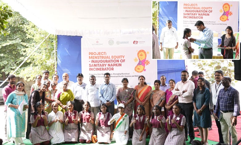 Hyderabad Collector Anudeep Durishetty Inaugurates Eco-Friendly Sanitary Napkin Incinerator at Govt. School, Azampura No.1