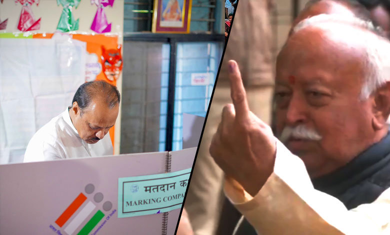 Maharashtra Assembly Elections 2024: Ajit Pawar, RSS Chief Mohan Bhagwat Among Early Voters