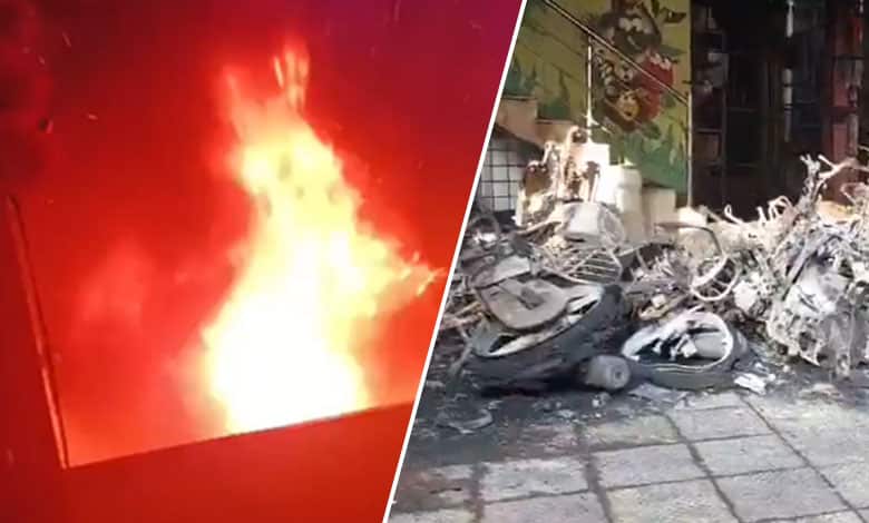 Massive Fire Erupts in Hyderabad’s Vivek Nagar: Battery Bike Explosion Suspected