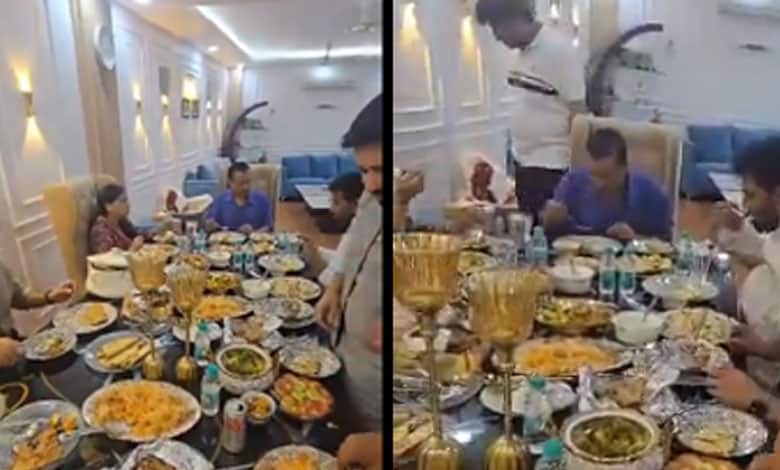 From muffler to Sheesh Mahal: Kejriwal's viral dinner video draws scorn from BJP, Cong