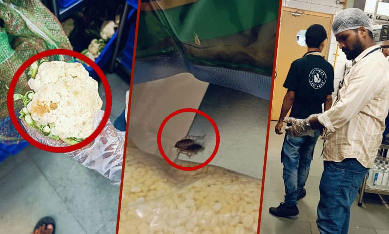 Live Cockroach and Spoiled Cauliflower Found at California Burrito, Attapur