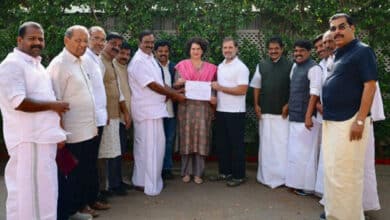 Post maiden LS win, Wayanad Cong leaders give election certificate to Priyanka Gandhi