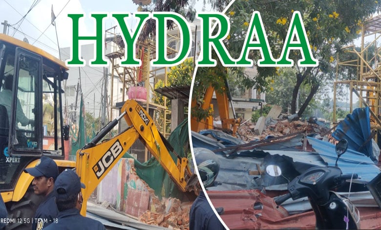 HYDRAA Removes Long-standing Encroachments in Film Nagar, Road Construction to Begin Soon