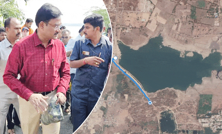 Illegal Land Grabs at Ameenpur Lake Prompt Inspection by HYDRA Officials