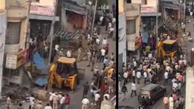 Hydra Demolition Drive Near Mysamma Temple in Hyderabad