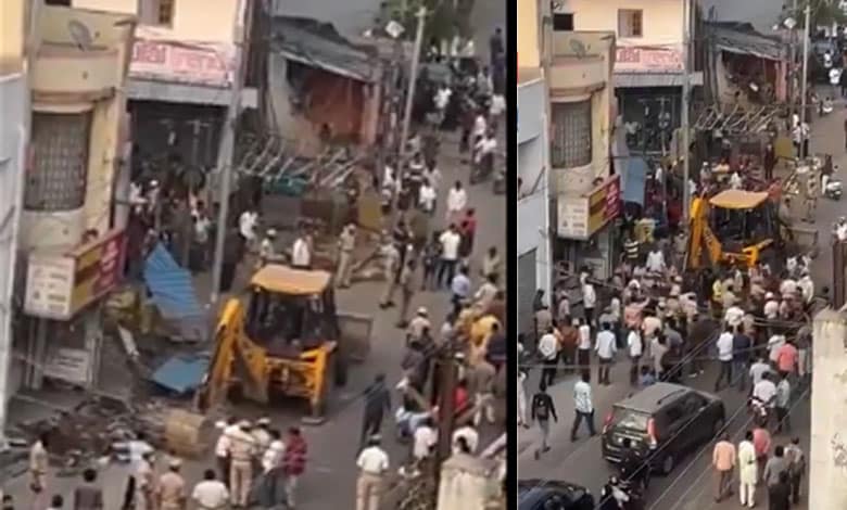 Hydra Demolition Drive Near Mysamma Temple in Hyderabad