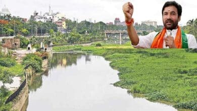 Hyderabad Demolition of Houses Was Not a Solution: Kishan Reddy on Musi Rejuvenation Plan A scenic view of the Musi River in Hyderabad, the focus of a controversial rejuvenation and beautification project.