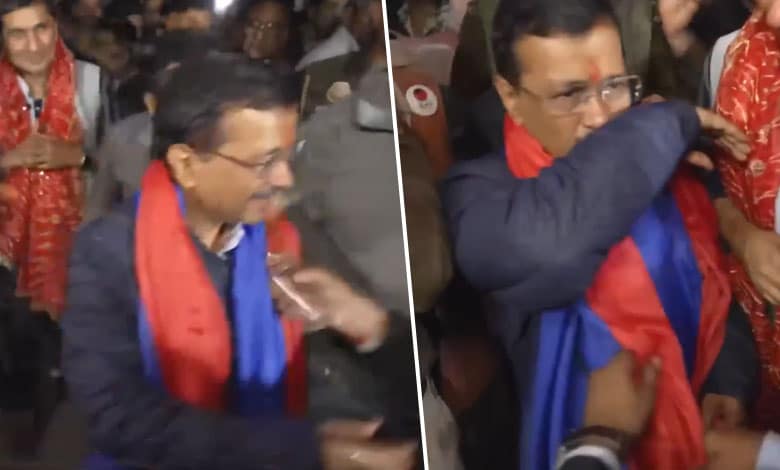 Man Throws Liquid at Arvind Kejriwal During Padyatra in Delhi