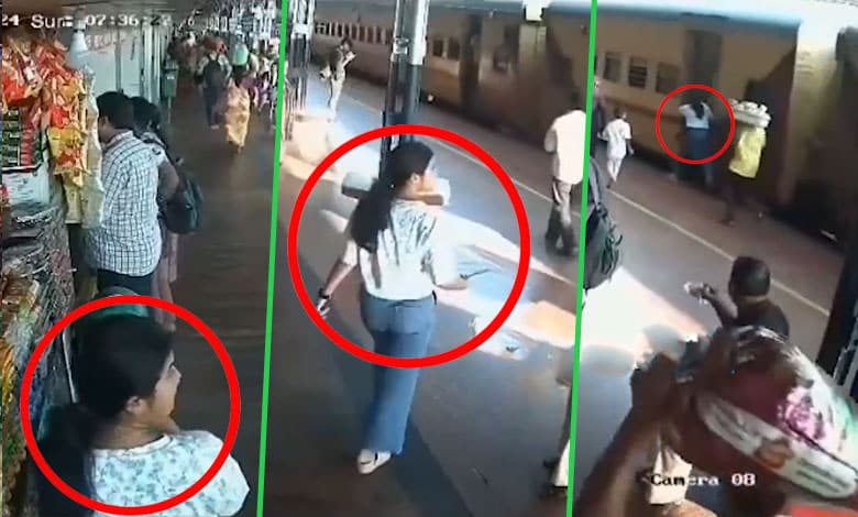 Young Woman Falls onto Tracks While Attempting to Board Moving Train