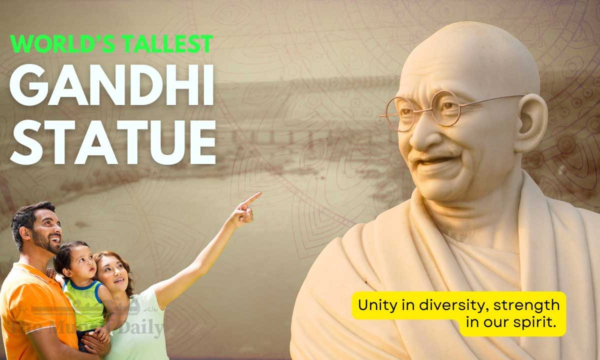 Telangana Government to Set Global Record with the World's Tallest Gandhi Statue on Musi River. A vision of unity and pride, aimed to surpass Gujarat's Statue of Unity