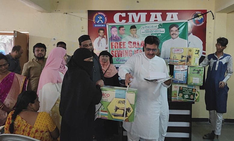 12 14 AIMIM Malakpet MLA Balala Ahmed Empowers Women with Free Sewing Machines