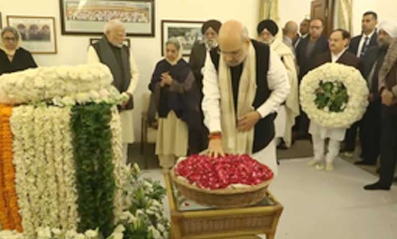 123 80 PM Modi, HM Shah, and Prominent Leaders Pay Tribute to Former Prime Minister Dr. Manmohan Singh