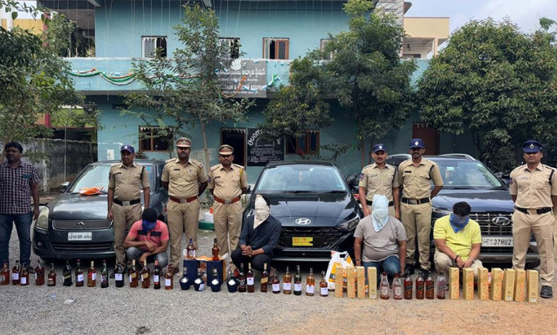 ALCOHOL2 Four Arrested, Including Two Policemen, for Smuggling Duty-Free Liquor from Hyderabad Airport