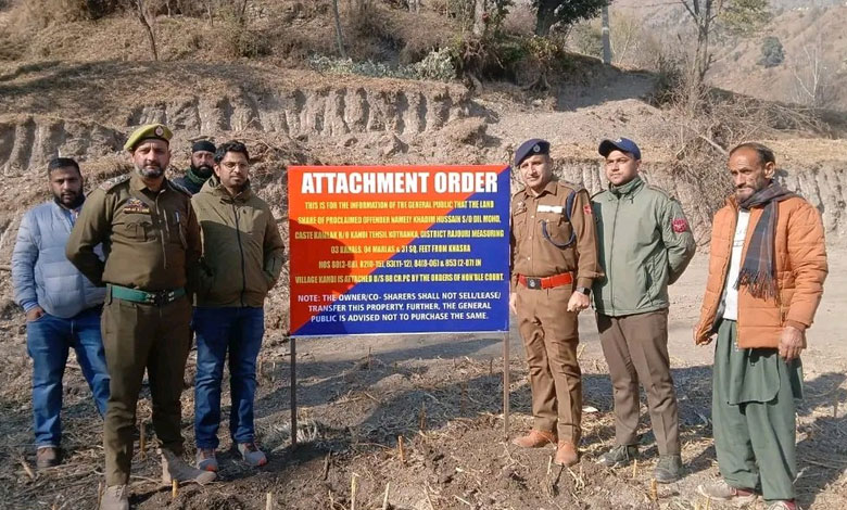 ATTACHMENT ORDER Jammu And Kashmir Police attaches properties of terrorists