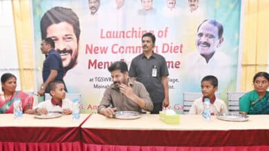 CM Revanth Reddy Had Lunch with Residential School Students at the Launch of the New Common Diet Menu Program: Video