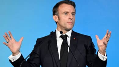 French President Emmanuel Macron addressing the nation amid a political crisis following the no-confidence vote.