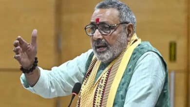 Hyderabad Union Minister Giriraj Singh Claims Bangladeshi Nationals addresses concerns over illegal immigration during the NIFT-Hyderabad convocation.