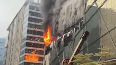 Fire breaks out in high-rise building in Hyderabad’s IT hub: Video