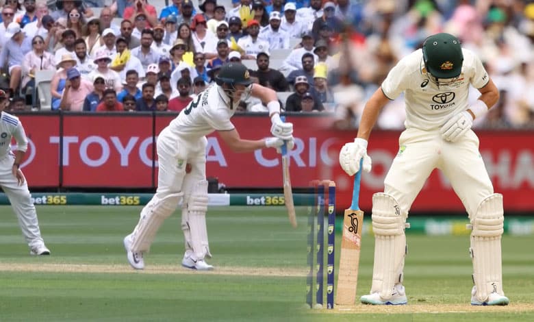 MARNUS 1 Marnus Labuschagne Struck Twice by Siraj in Painful Over During Boxing Day Test